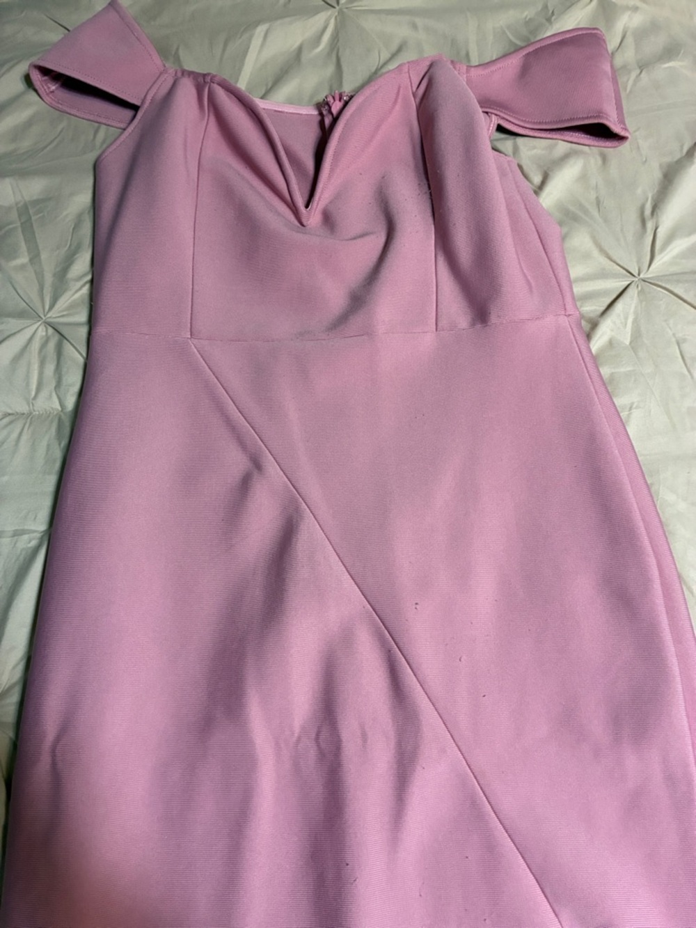 Fashion Nova One-Shoulder Lilac Pink Midi Dress